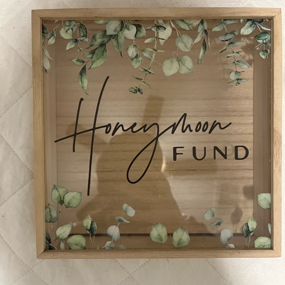 Wooden Honeymoon Fund Box